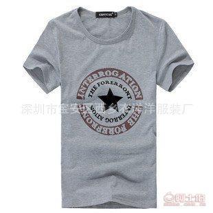 【庫存清倉】時尚韓版印花短袖T恤L199，棉質舒適，地攤熱銷之選